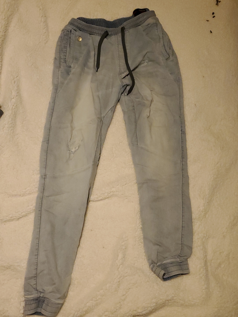 Buffalo David Bitton Men's Light Gray Drawstring Joggers
